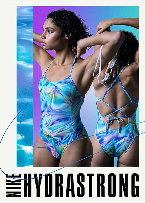 Nike Women's Hydrastrong Tie Dye Crossback One Piece Swimsuit